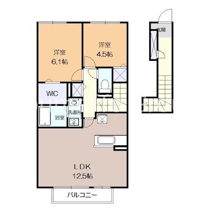 アルバピアザ鶴巻B 202号室 間取り