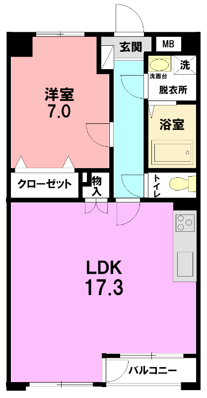 エーデルハイム湘南 304号室 間取り