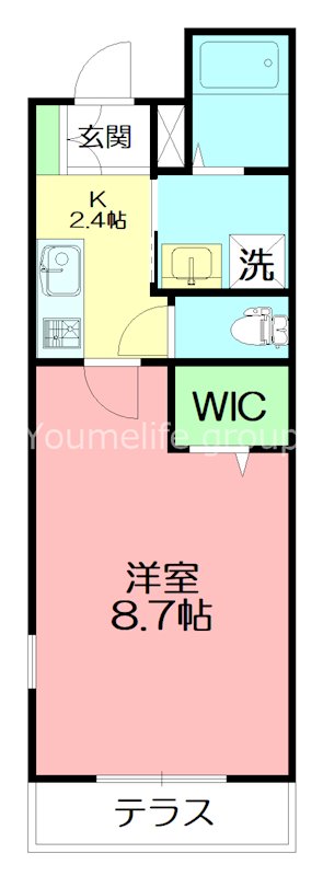 ル・シェノンⅡ 102号室 間取り