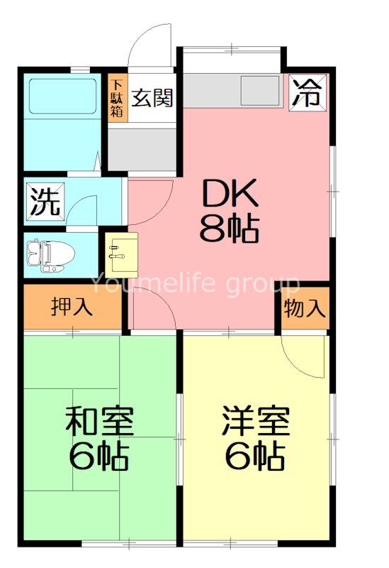 レーベンハイム葛原 101号室 間取り