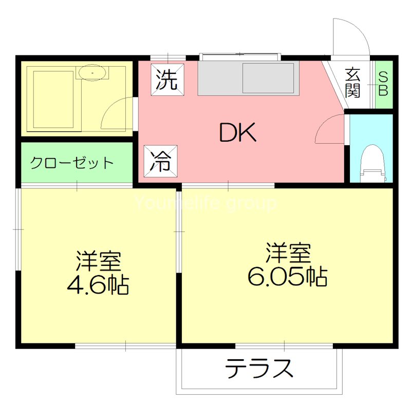ユニハウス戸塚 102号室 間取り