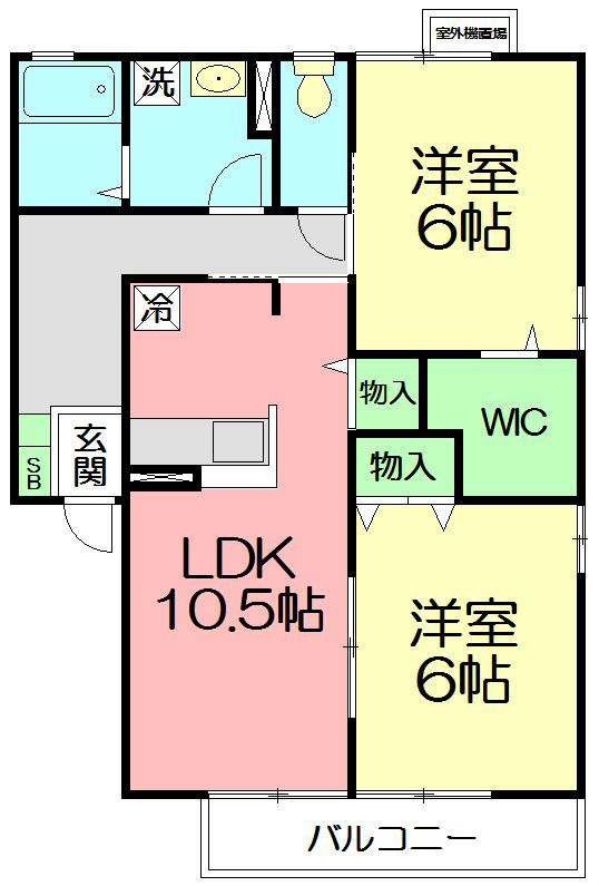 エトワール湘南ウエスト 102号室 間取り