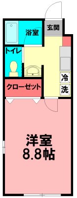 Palm Cove湘南 201号室 間取り
