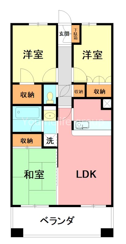 ライオンズプラザ平塚見附町  1213号室 間取り
