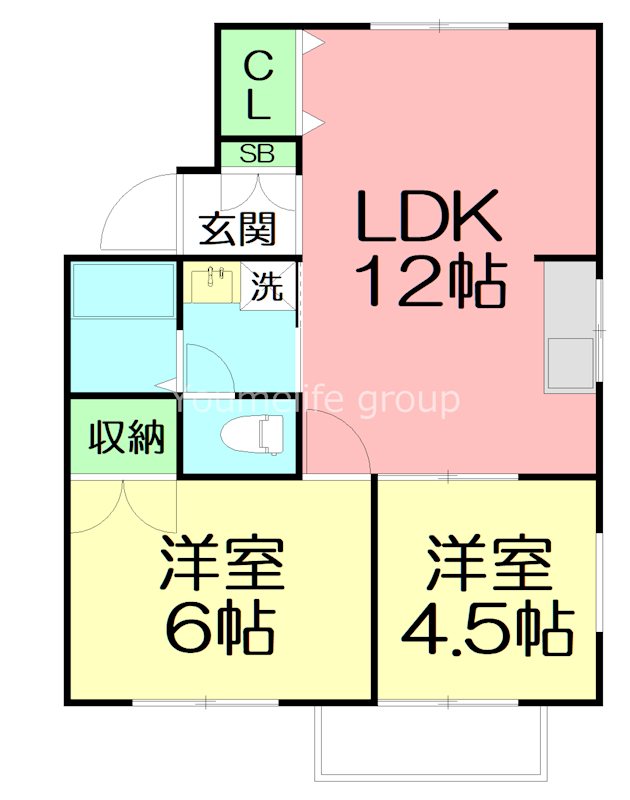 ファインハウス上矢部 201号室 間取り