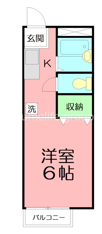 メゾンロレーヌ 203号室 間取り