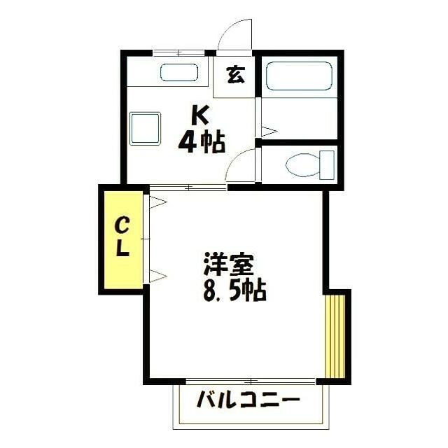 メイプルハイム 203号室 間取り