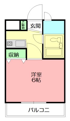 朝日プラザ戸塚アネックス 404号室 間取り