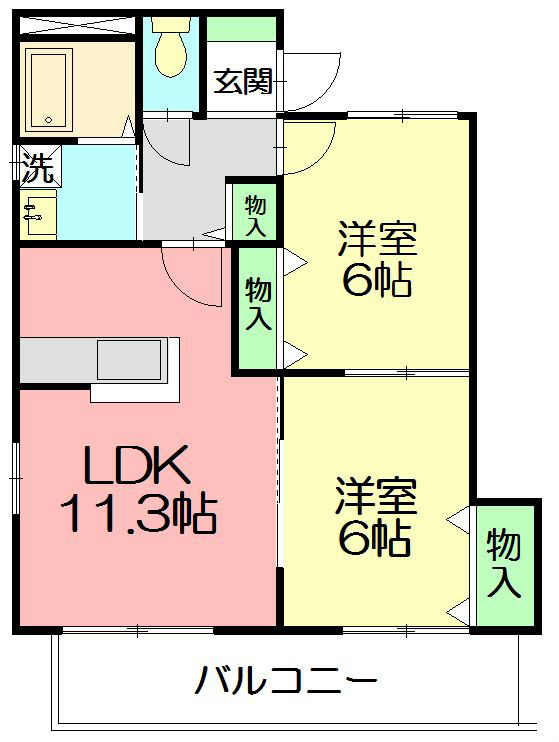 Comodo Casa（コモドカーサ） 203号室 間取り