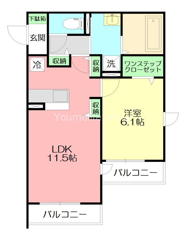 ファインステージ 201号室 間取り