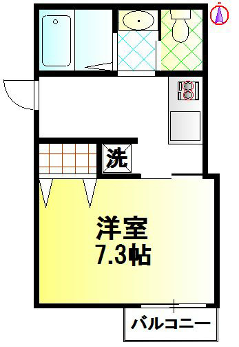 ハルイロ 202号室 間取り