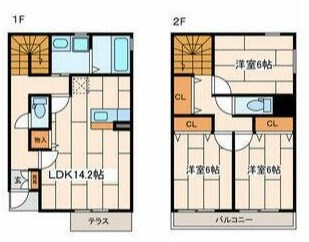 ウエストグリーンみかどB 102号室 間取り