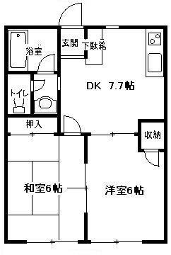 ハイツ雅 104号室 間取り