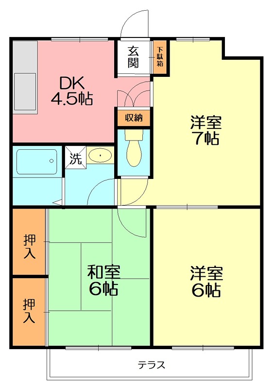 メゾンときわ 202号室 間取り