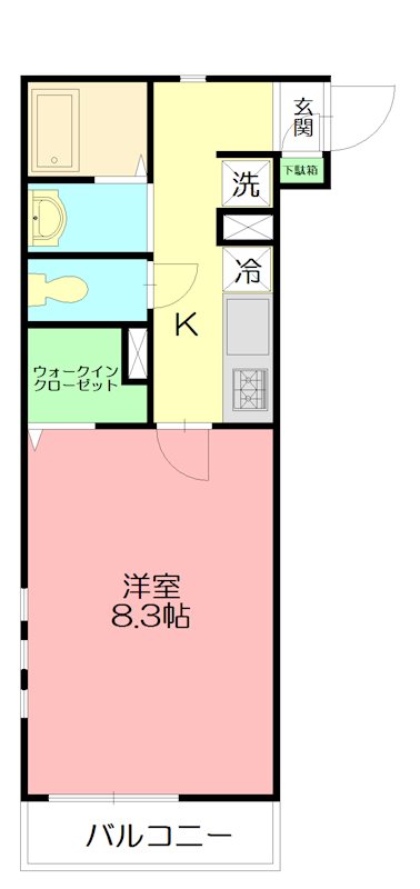 ソフィークレスト 205号室 間取り