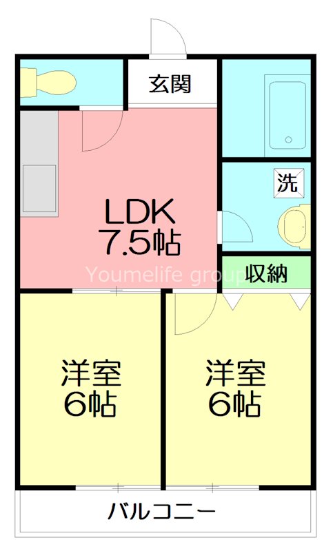 ブライティア二宮 202号室 間取り