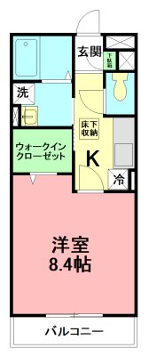 アルスノーヴァⅡ 107号室 間取り