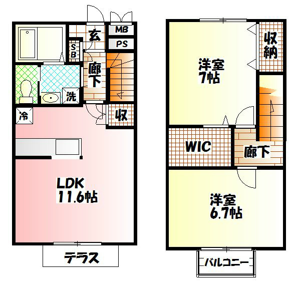 パークサイドヒルズ 101号室 間取り