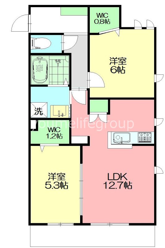 サンメール鵠沼 102号室 間取り