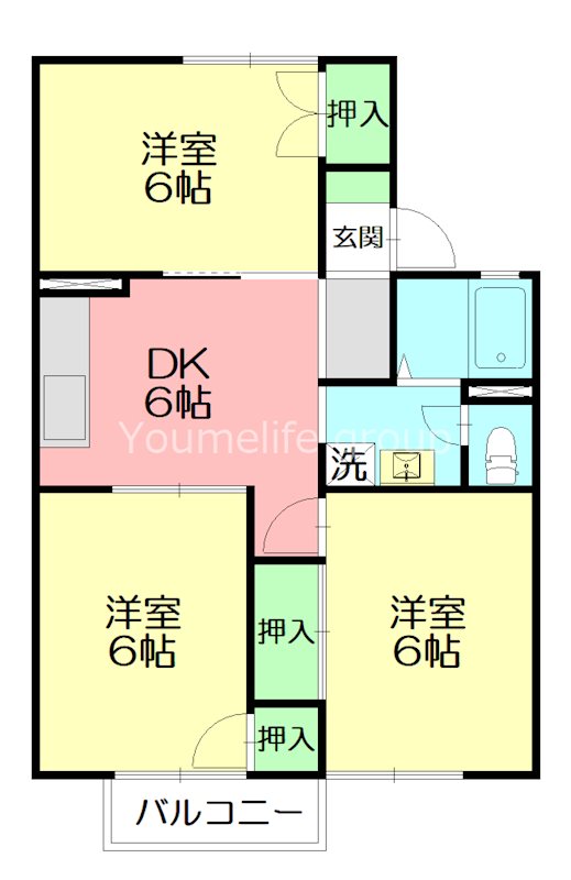 ハイムセルシオ 202号室 間取り