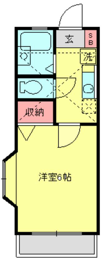 TARA天神 102号室 間取り