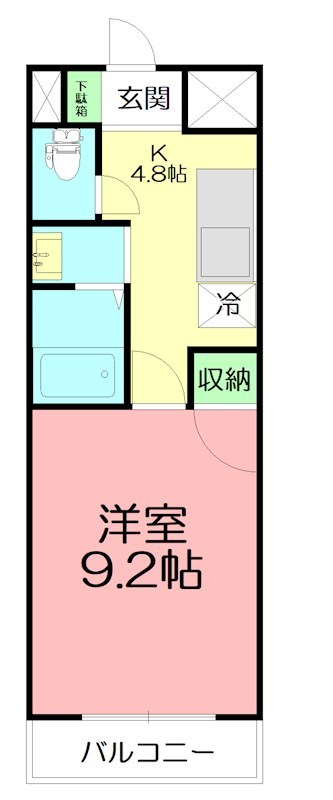 グラシューズ 105号室 間取り