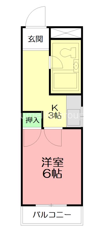 桜ヶ丘ハイム 207号室 間取り