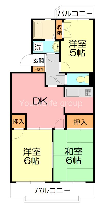 ハイツ鍵和田 203号室 間取り