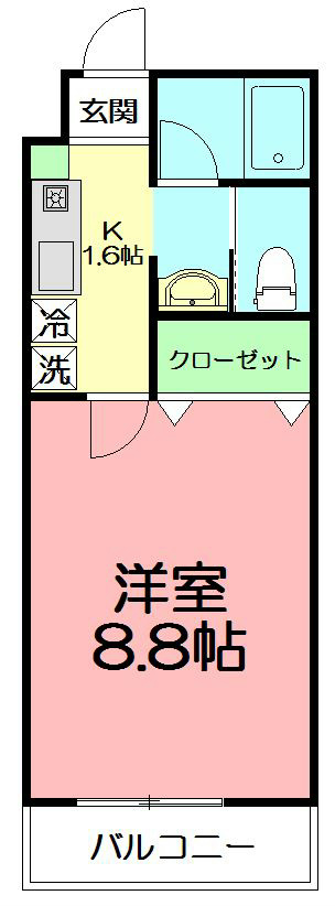 Palm Cove湘南 202号室 間取り