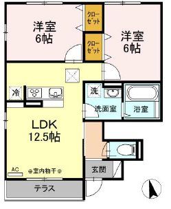 リオン湘南 101号室 間取り