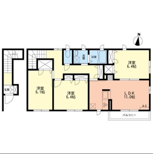 サマンサA 202号室 間取り