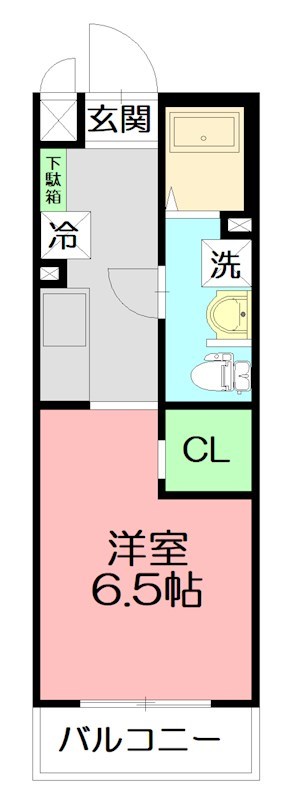カレッジヒルズE 203号室 間取り