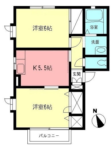 ベルデュールFⅠ 201号室 間取り