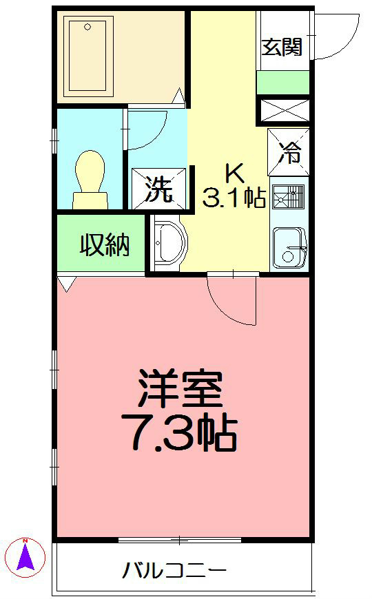 アルベルゴ 201号室 間取り