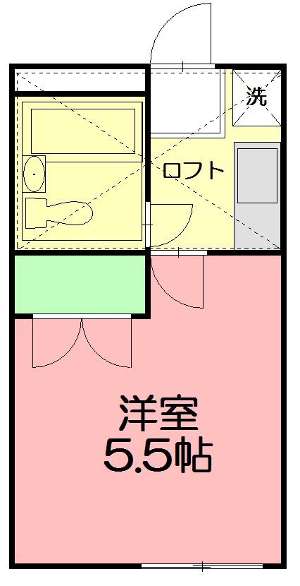 RARA善行 204号室 間取り