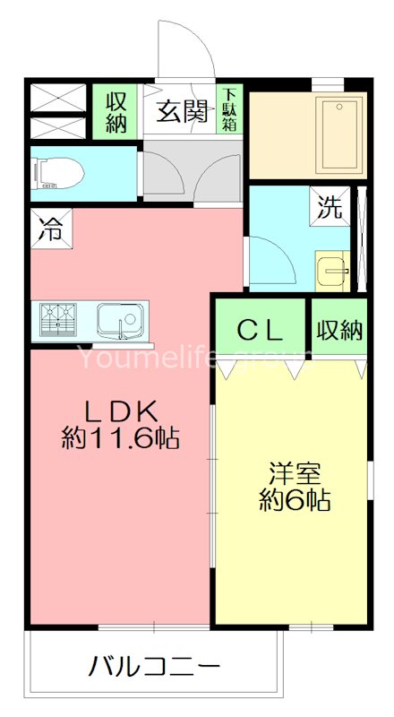 アムールイルヴィラージュ 101号室 間取り