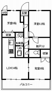 フロラシオン 102号室 間取り