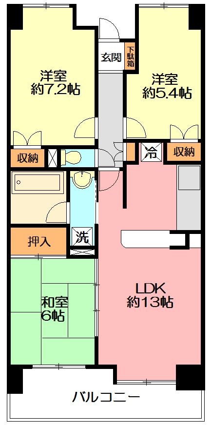 リューデスハイム 603号室 間取り