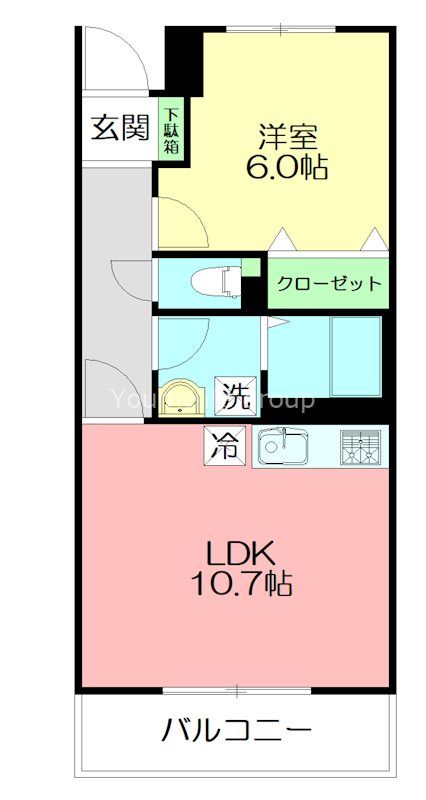 ソレアード 107号室 間取り