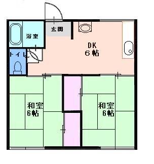 コーポリバティー 201号室 間取り
