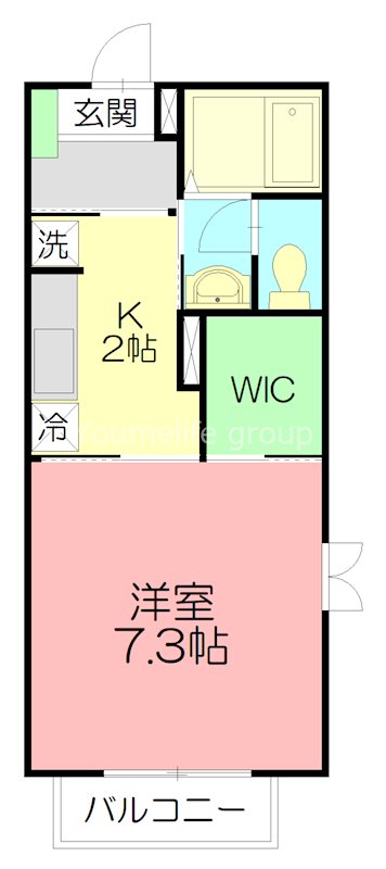 クレール湘南2 102号室 間取り
