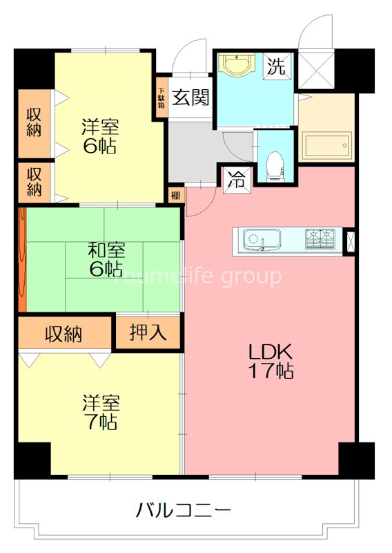 アトラクトマンショントムロ 206号室 間取り