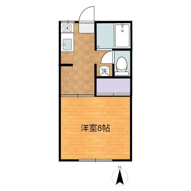 第二稲荷山ハイツ A-2-C号室 間取り