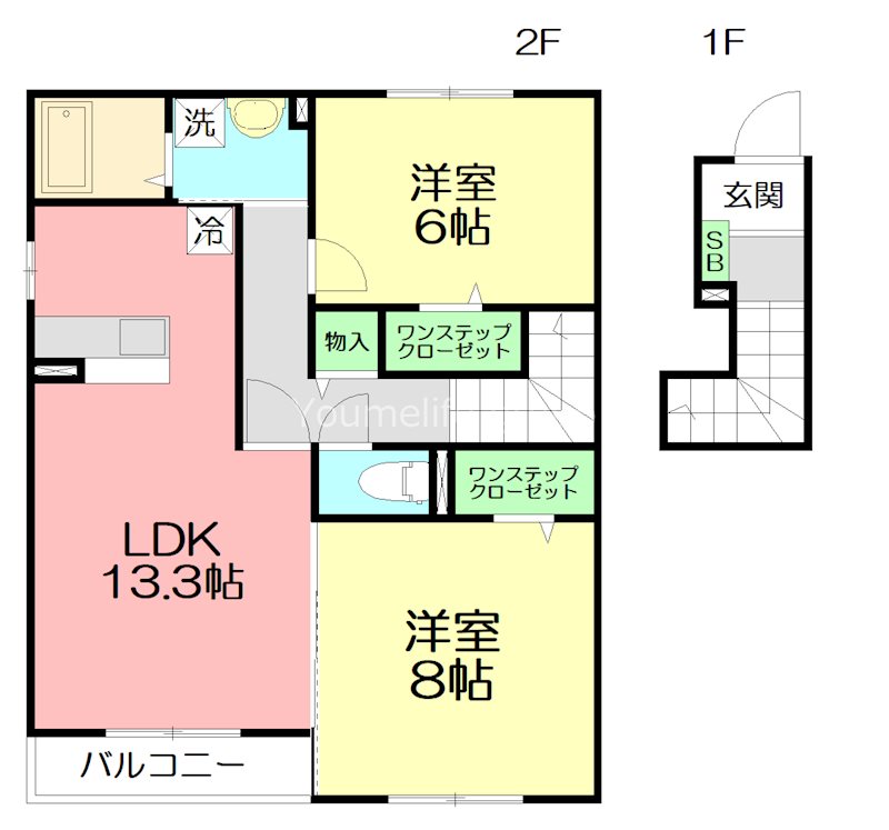 ヴィラボナールⅡ 202号室 間取り