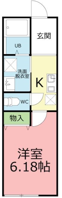 メーヴェ伊勢原 106号室 間取り