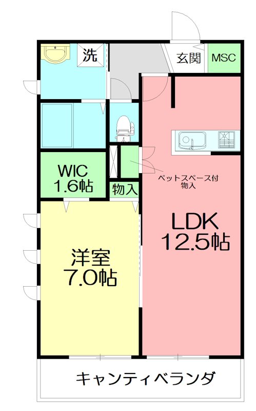 ヴィラ由比ガ浜 305号室 間取り
