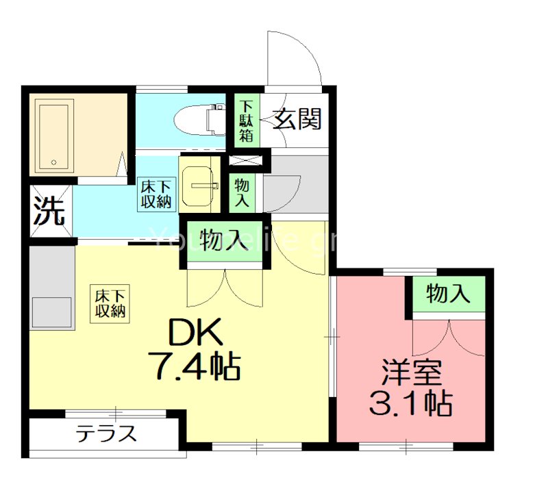 木の花マンション 105号室 間取り