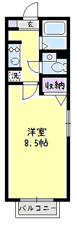 パル平塚Ⅲ 201号室 間取り