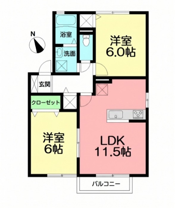 神奈川県高座郡寒川町倉見 間取り