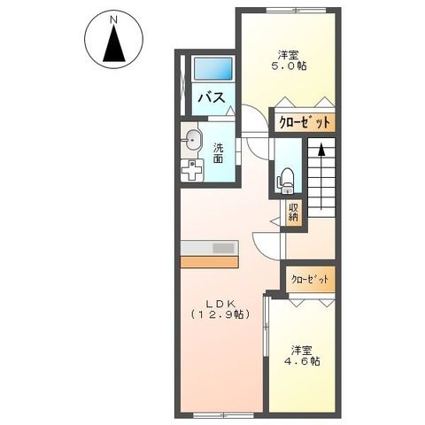 GrandyⅡ 0205号室 間取り